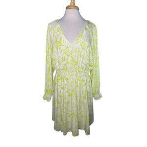 TORRID *NEW* Mini Wash Gauze Wide Waist Skater Dress in Floral Yellow Size 2 2X